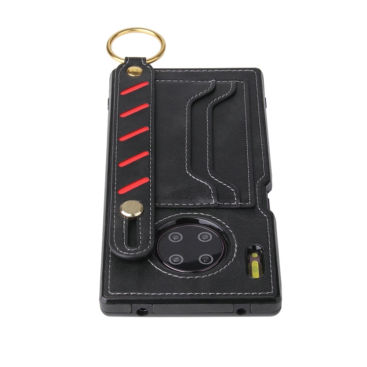 For Huawei Mate 30 Pro Wristband Wallet Leather Phone Case