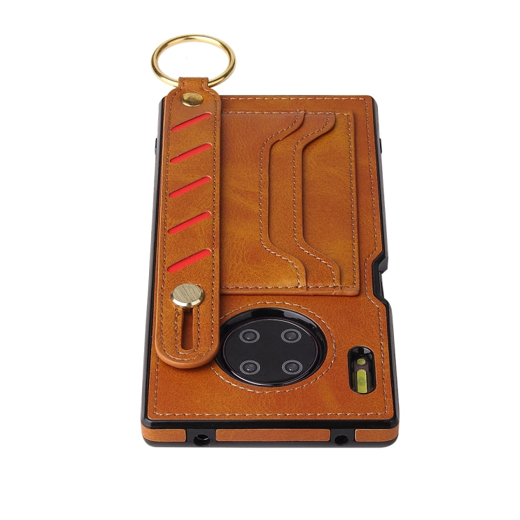 For Huawei Mate 30 Pro Wristband Wallet Leather Phone Case