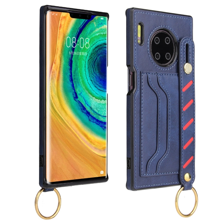 For Huawei Mate 30 Pro Wristband Wallet Leather Phone Case