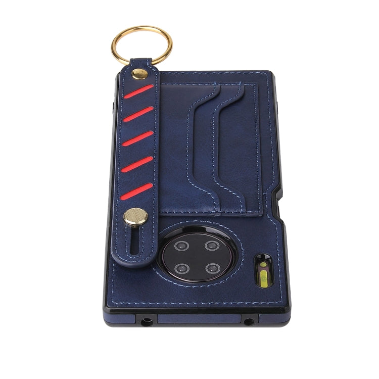 For Huawei Mate 30 Pro Wristband Wallet Leather Phone Case