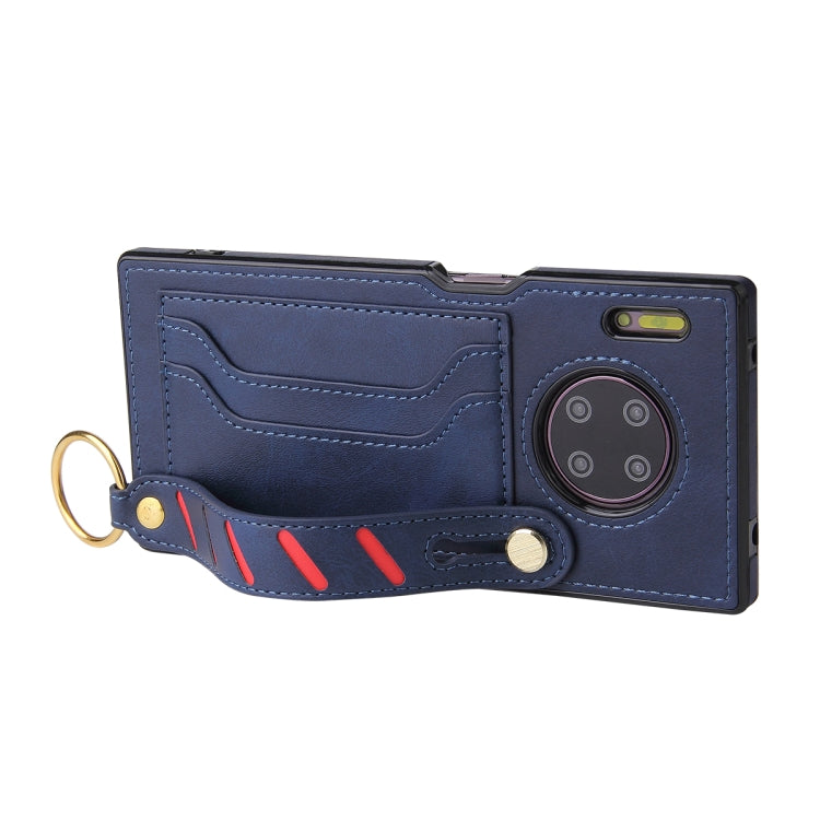 For Huawei Mate 30 Pro Wristband Wallet Leather Phone Case