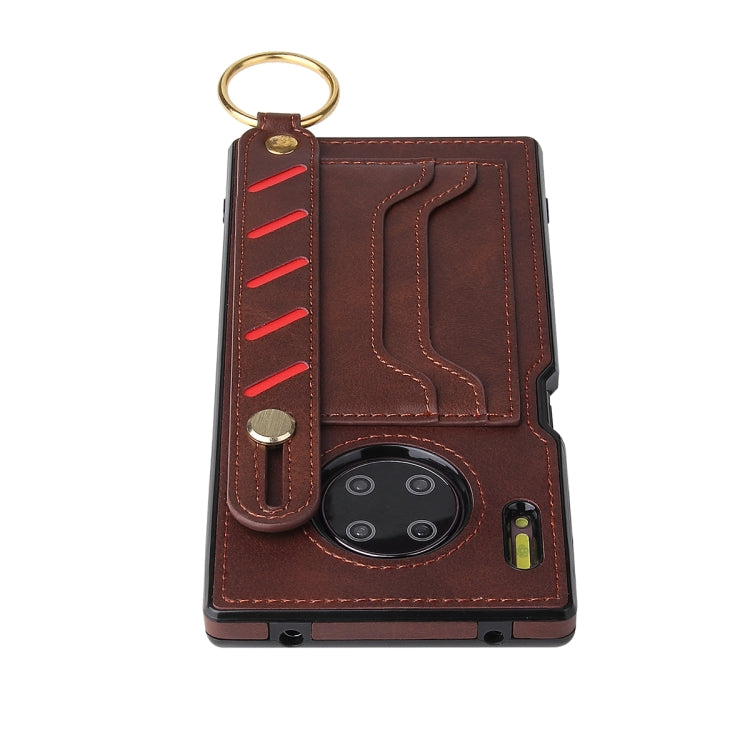 For Huawei Mate 30 Pro Wristband Wallet Leather Phone Case