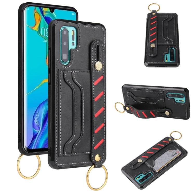 For Huawei P30 Pro Wristband Wallet Leather Phone Case