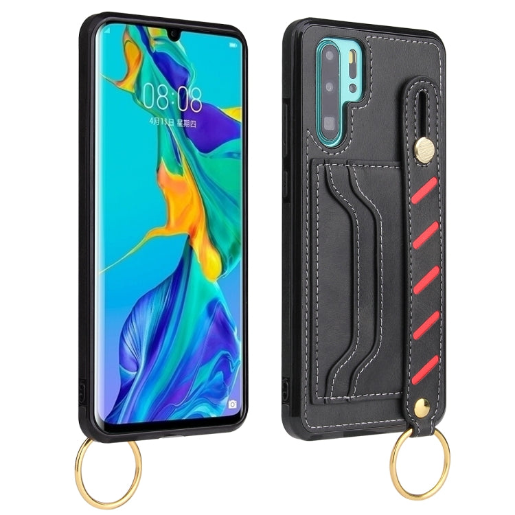 For Huawei P30 Pro Wristband Wallet Leather Phone Case