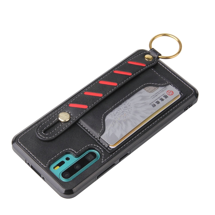 For Huawei P30 Pro Wristband Wallet Leather Phone Case