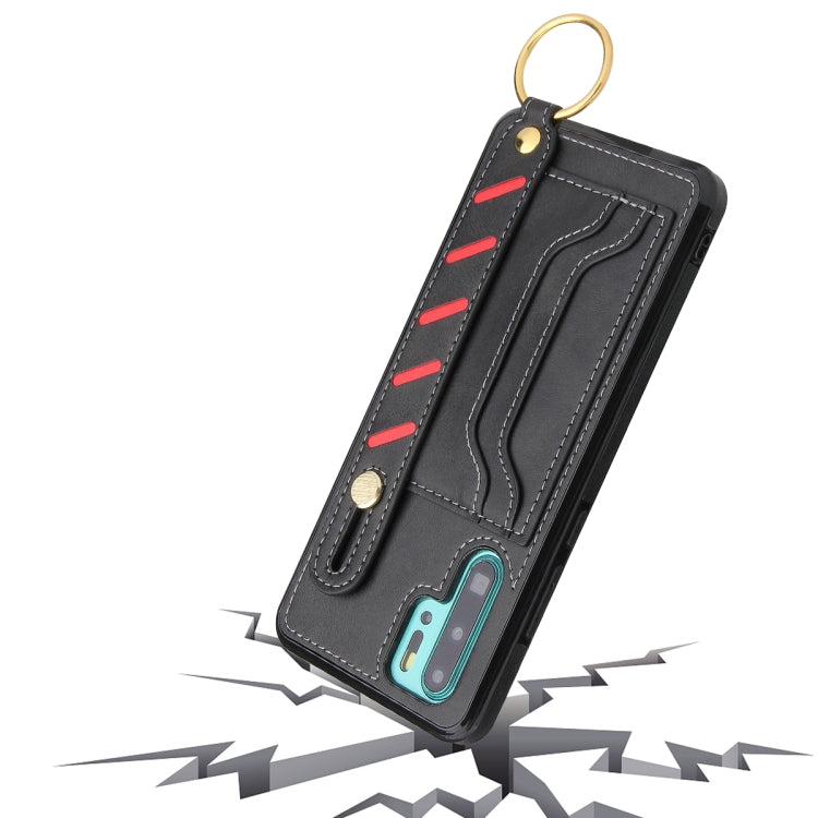 For Huawei P30 Pro Wristband Wallet Leather Phone Case
