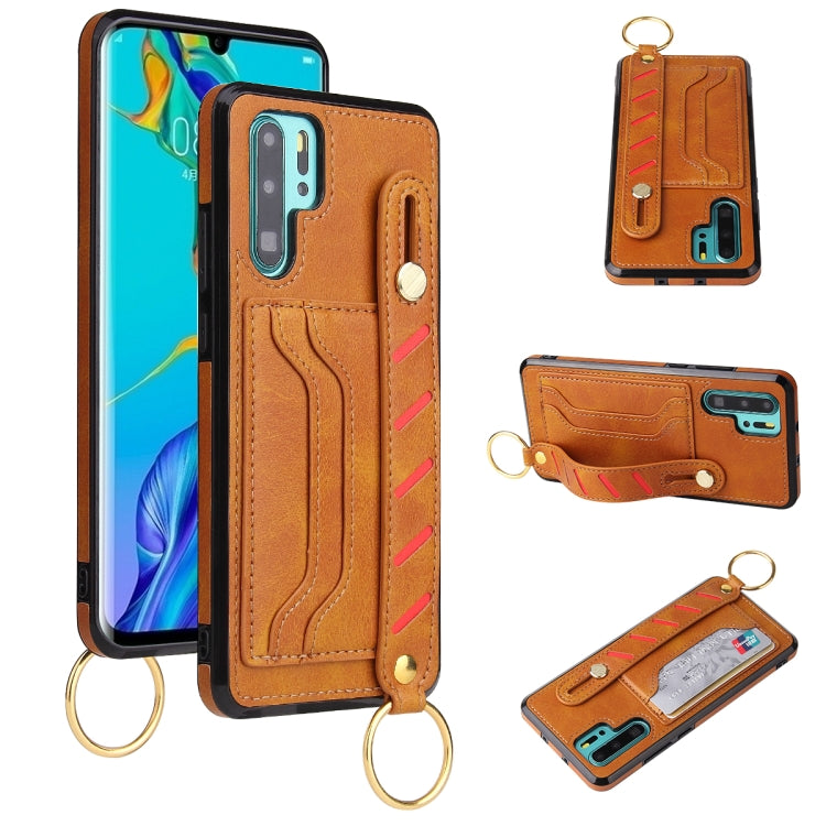 For Huawei P30 Pro Wristband Wallet Leather Phone Case