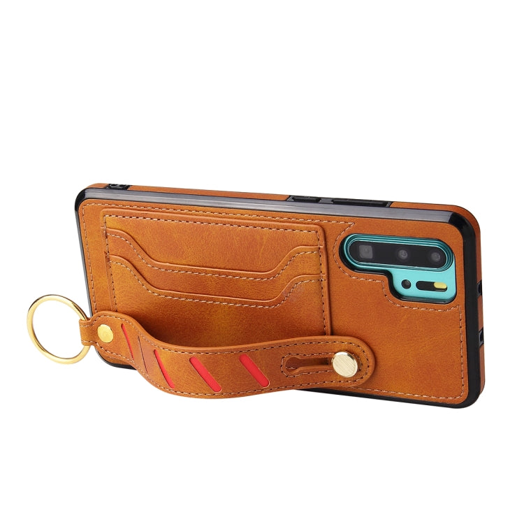 For Huawei P30 Pro Wristband Wallet Leather Phone Case