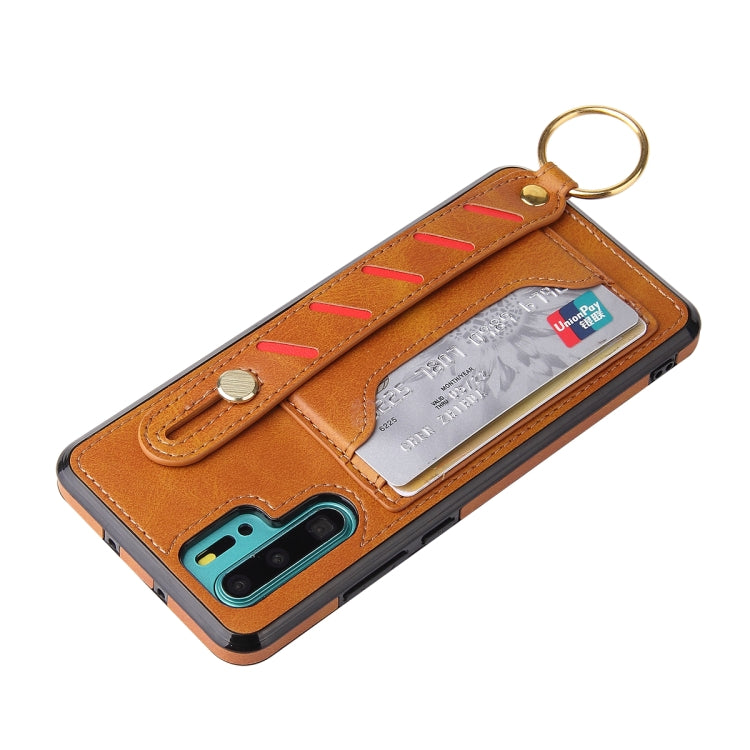 For Huawei P30 Pro Wristband Wallet Leather Phone Case