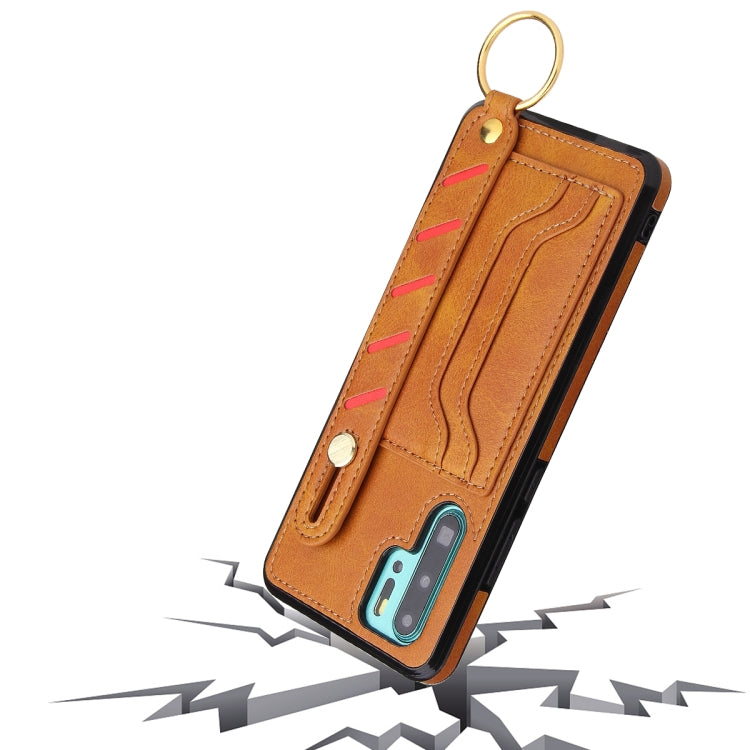 For Huawei P30 Pro Wristband Wallet Leather Phone Case