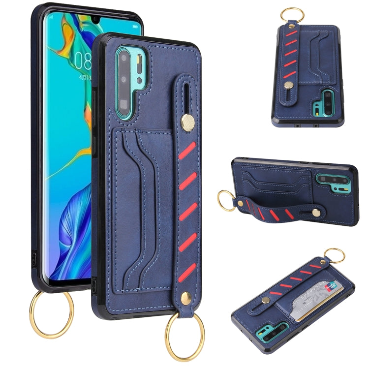 For Huawei P30 Pro Wristband Wallet Leather Phone Case