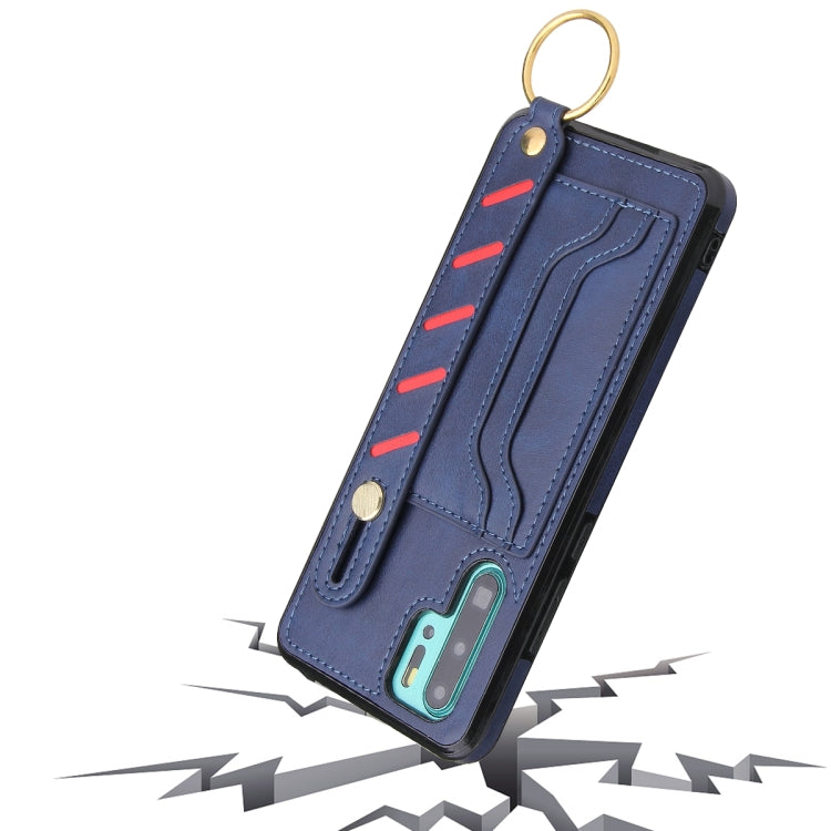 For Huawei P30 Pro Wristband Wallet Leather Phone Case