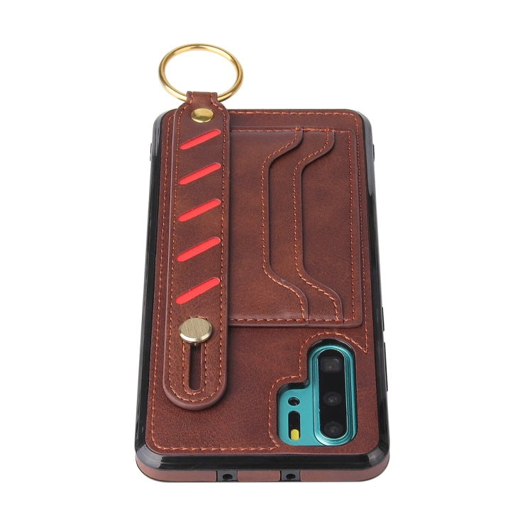 For Huawei P30 Pro Wristband Wallet Leather Phone Case