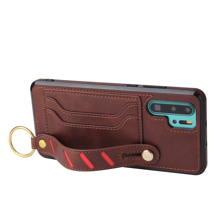 For Huawei P30 Pro Wristband Wallet Leather Phone Case