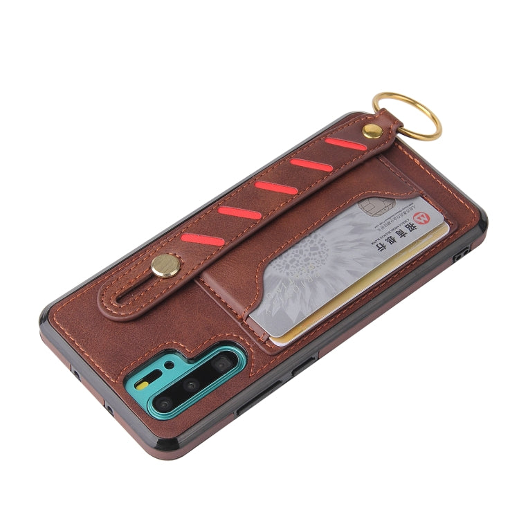 For Huawei P30 Pro Wristband Wallet Leather Phone Case