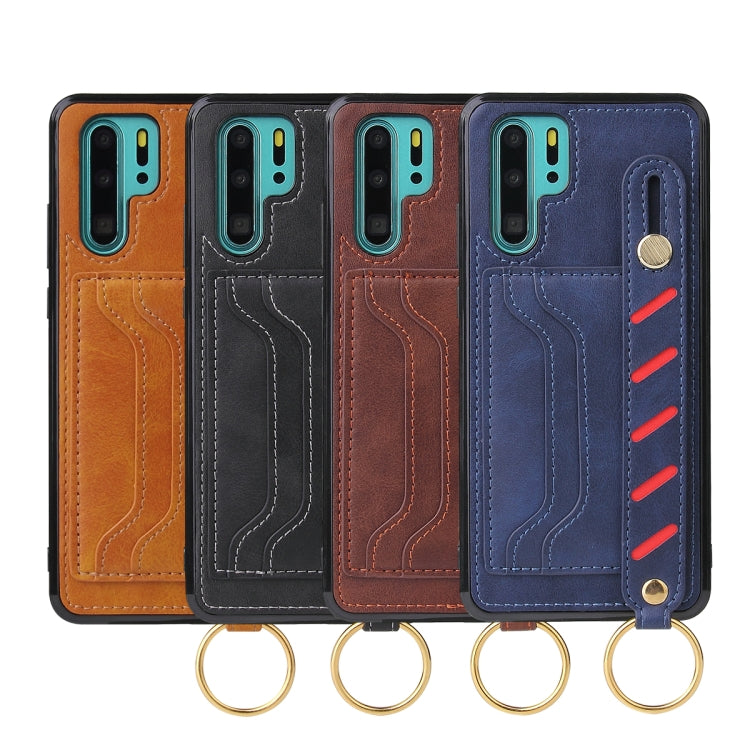 For Huawei P30 Pro Wristband Wallet Leather Phone Case