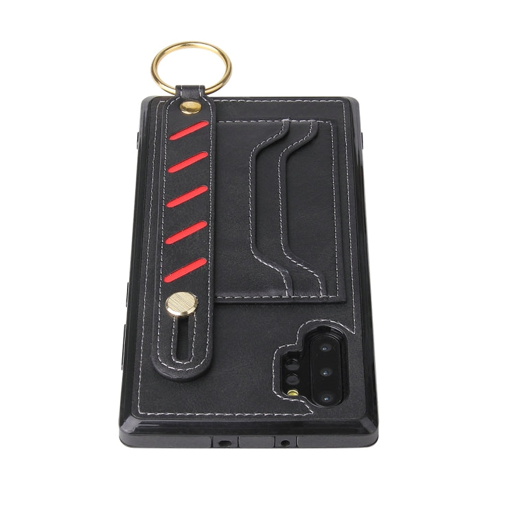 For Samsung Galaxy Note10+ Wristband Wallet Leather Phone Case