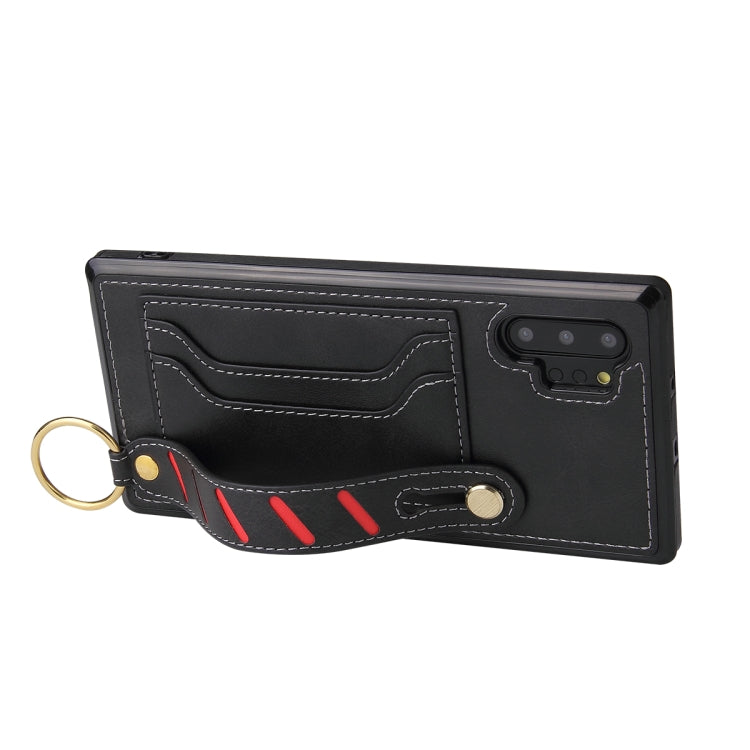 For Samsung Galaxy Note10+ Wristband Wallet Leather Phone Case