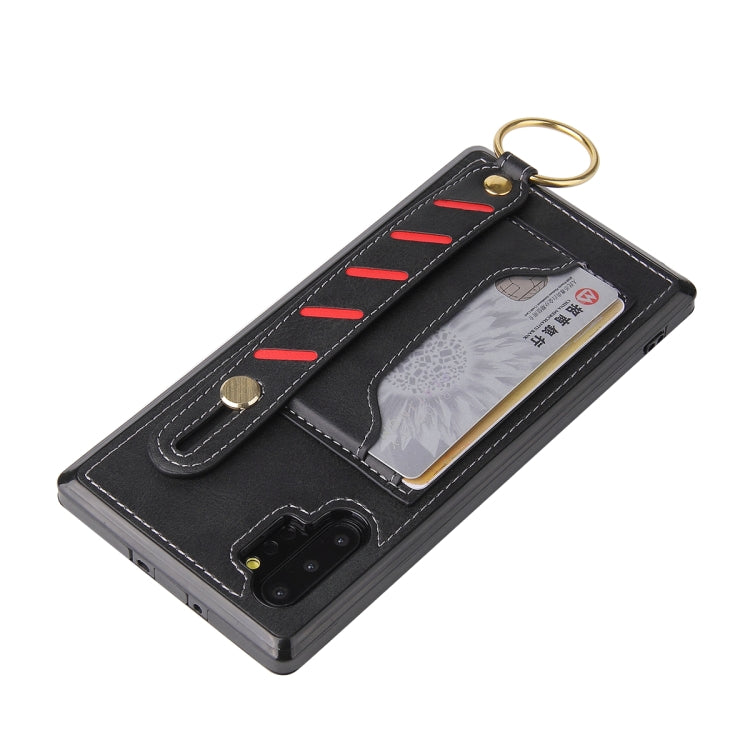 For Samsung Galaxy Note10+ Wristband Wallet Leather Phone Case
