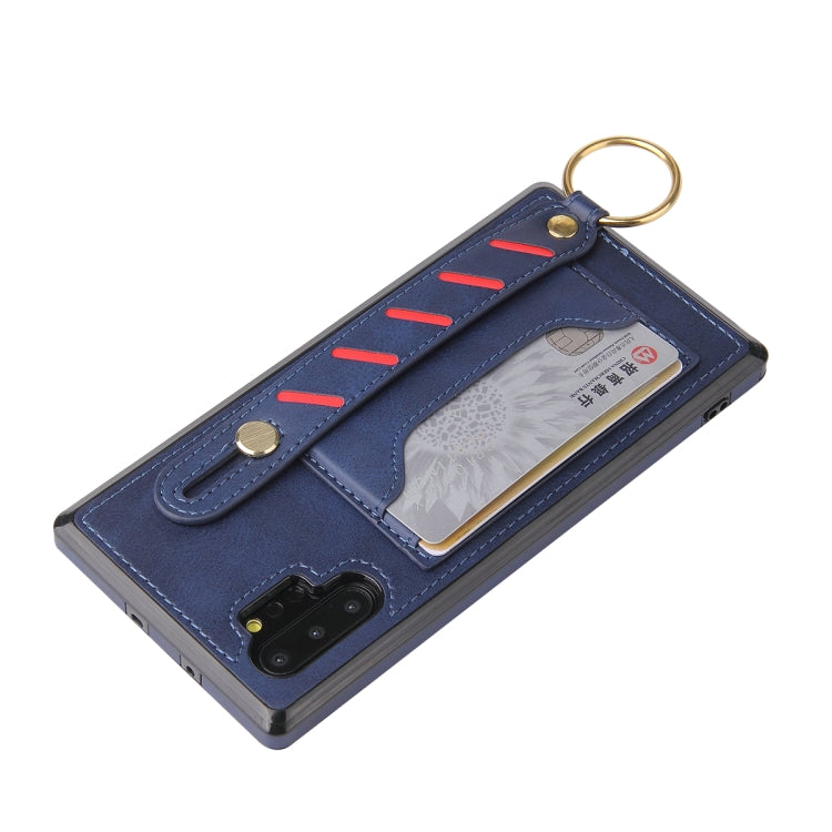 For Samsung Galaxy Note10+ Wristband Wallet Leather Phone Case
