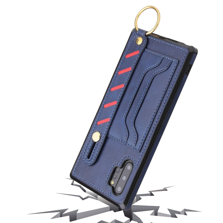 For Samsung Galaxy Note10+ Wristband Wallet Leather Phone Case