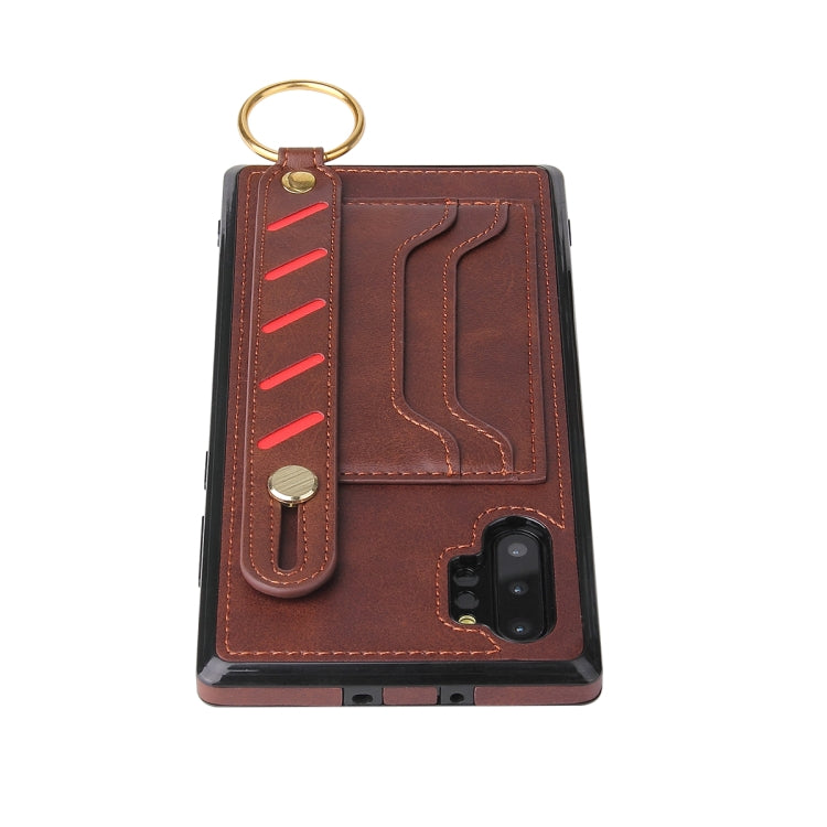 For Samsung Galaxy Note10+ Wristband Wallet Leather Phone Case