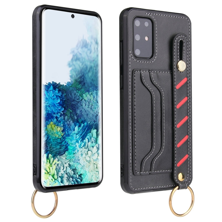 For Samsung Galaxy Note20 Wristband Wallet Leather Phone Case