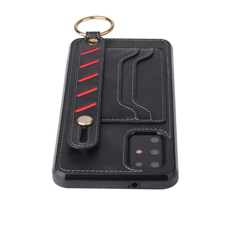 For Samsung Galaxy Note20 Wristband Wallet Leather Phone Case