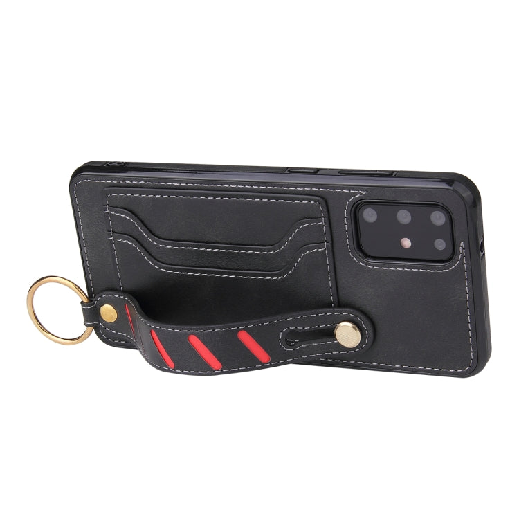 For Samsung Galaxy Note20 Wristband Wallet Leather Phone Case