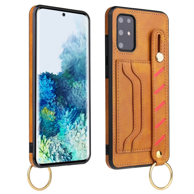 For Samsung Galaxy Note20 Wristband Wallet Leather Phone Case