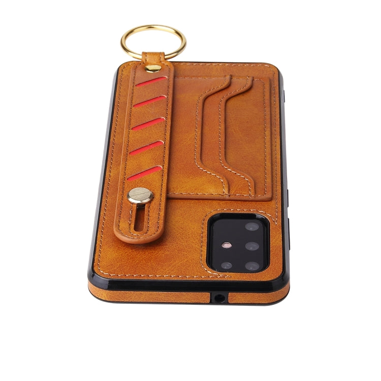For Samsung Galaxy Note20 Wristband Wallet Leather Phone Case