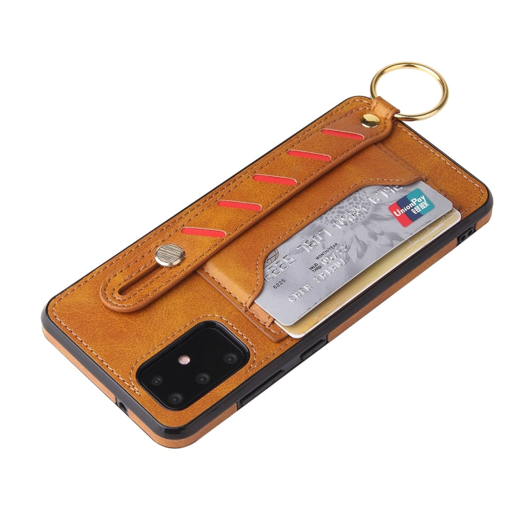 For Samsung Galaxy Note20 Wristband Wallet Leather Phone Case