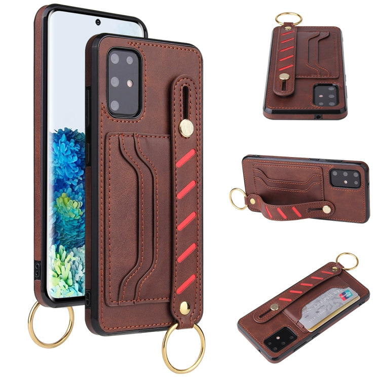 For Samsung Galaxy Note20 Wristband Wallet Leather Phone Case