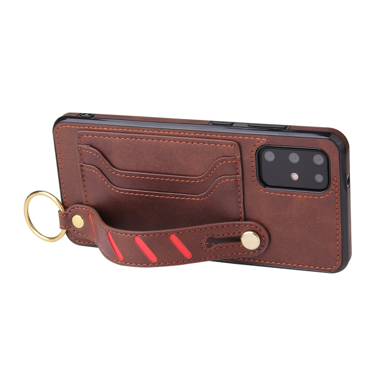 For Samsung Galaxy Note20 Wristband Wallet Leather Phone Case