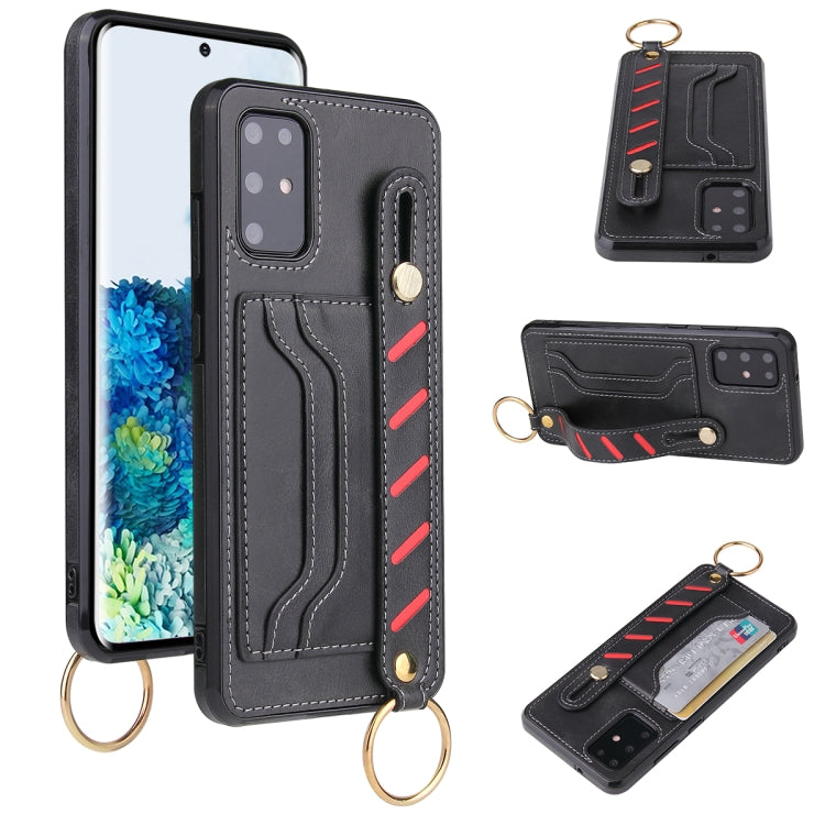 For Samsung Galaxy S20+ Wristband Wallet Leather Phone Case