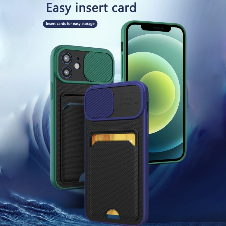 For iPhone 11 Pro Max Sliding Camshield Card TPU+PC Case