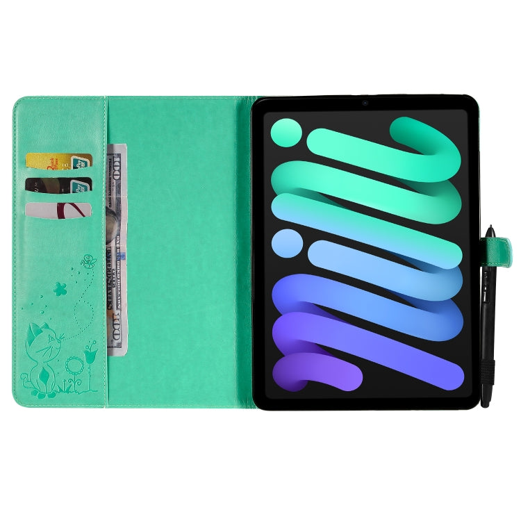 Cat Bee Embossing Pattern Horizontal Flip Leather Tablet Case For iPad mini 6