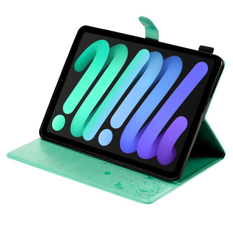 Cat Bee Embossing Pattern Horizontal Flip Leather Tablet Case For iPad mini 6