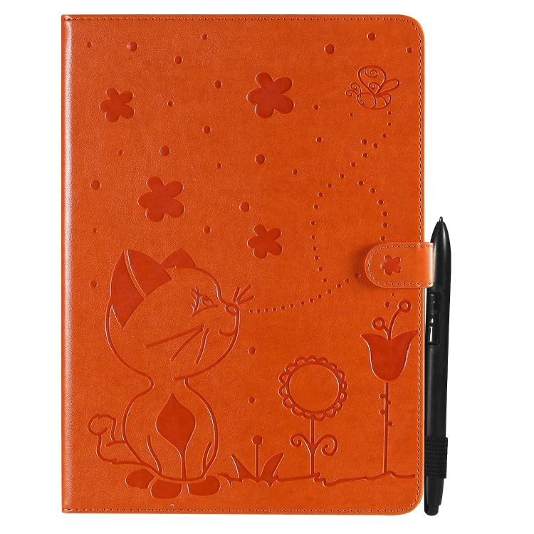 Cat Bee Embossing Pattern Horizontal Flip Leather Tablet Case For iPad mini 6