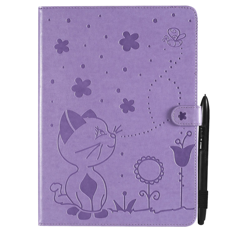Cat Bee Embossing Pattern Horizontal Flip Leather Tablet Case For iPad mini 6