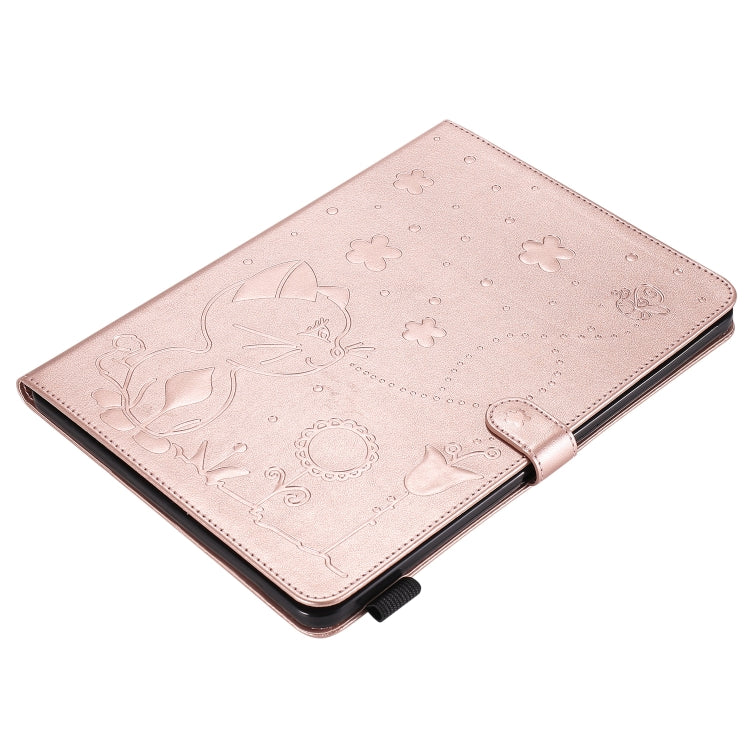 Cat Bee Embossing Pattern Horizontal Flip Leather Tablet Case For iPad mini 6