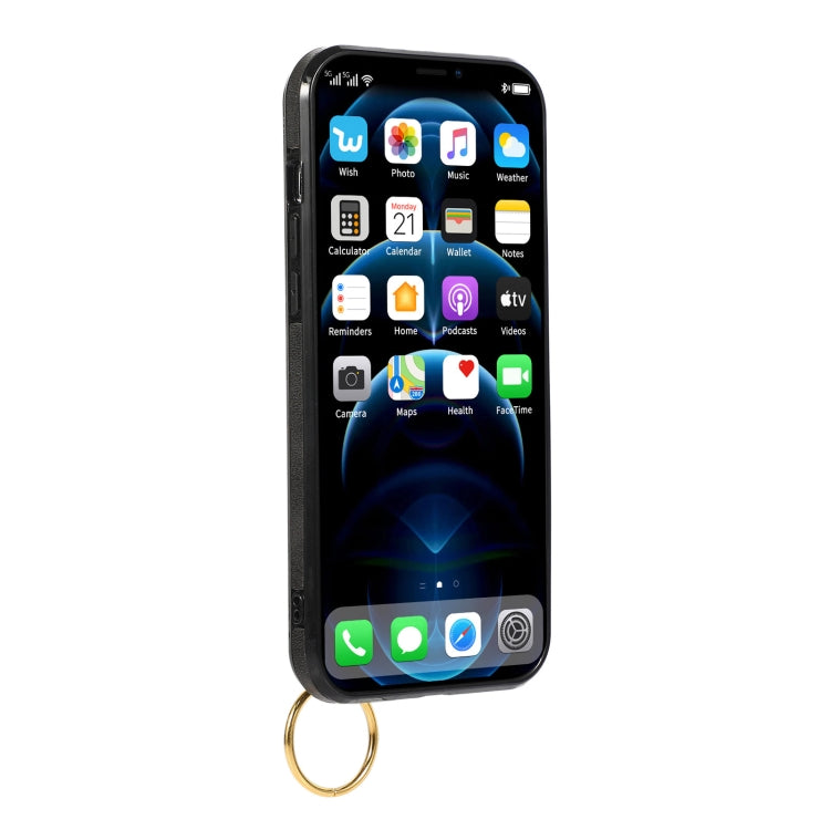 For iPhone 13 mini Wristband Wallet Leather Phone Case