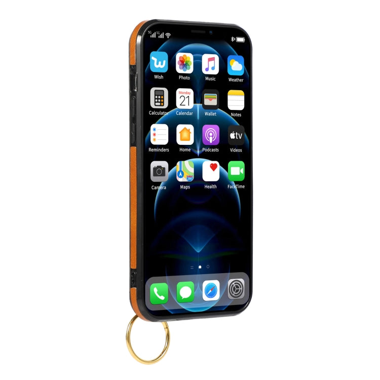 For iPhone 13 mini Wristband Wallet Leather Phone Case
