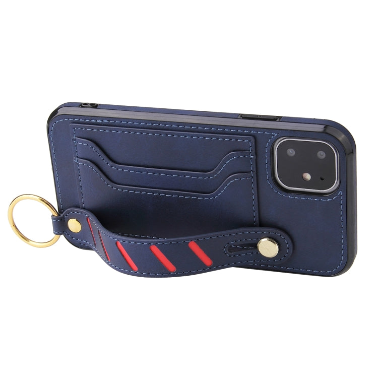 For iPhone 12 / 12 Pro Wristband Wallet Leather Phone Case