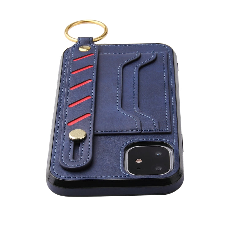 For iPhone 11 Wristband Wallet Leather Phone Case
