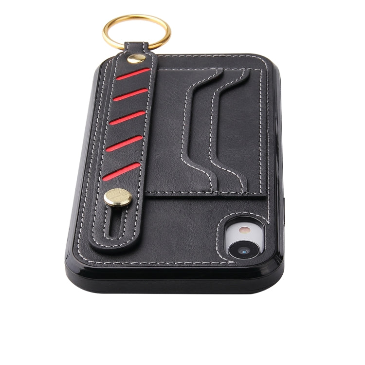 For iPhone X / XS Wristband Wallet Leather Phone Case