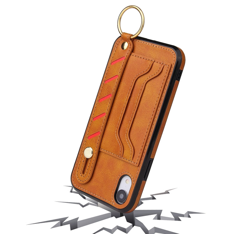 For iPhone X / XS Wristband Wallet Leather Phone Case