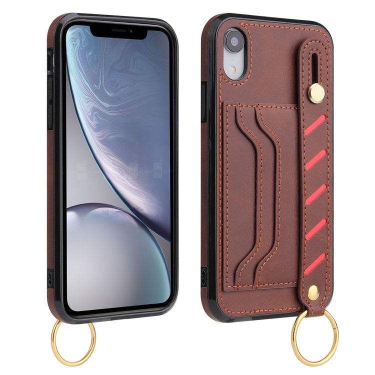 For iPhone XS Max Wristband Wallet Leather Phone Case