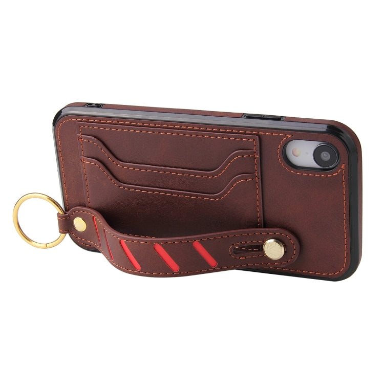 For iPhone XS Max Wristband Wallet Leather Phone Case