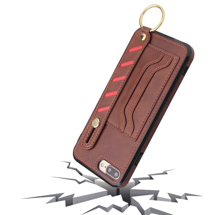 Wristband Wallet Leather Phone Case For iPhone 8 Plus / 7 Plus